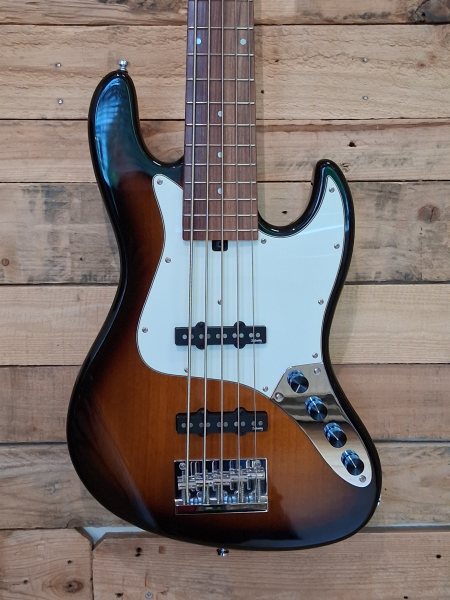Preview: Sadowsky MetroExpress 21-Fret Vintage J/J Bass, Morado Fingerboard, 5-String, Tobacco Sunburst Transparent High Polish, second hand